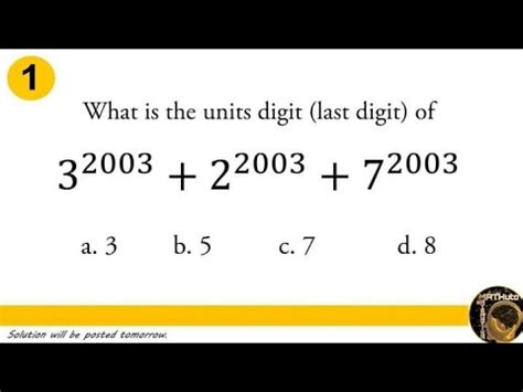 find the unit digit of 287562581|Solved: Find the units digit of the expression .